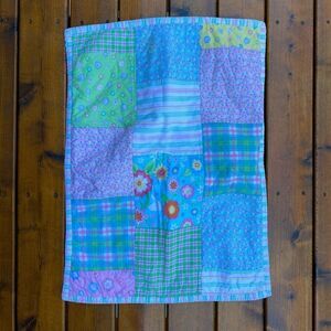 Circo Patchwork Florals Design Quilted Pillow Sham with ties